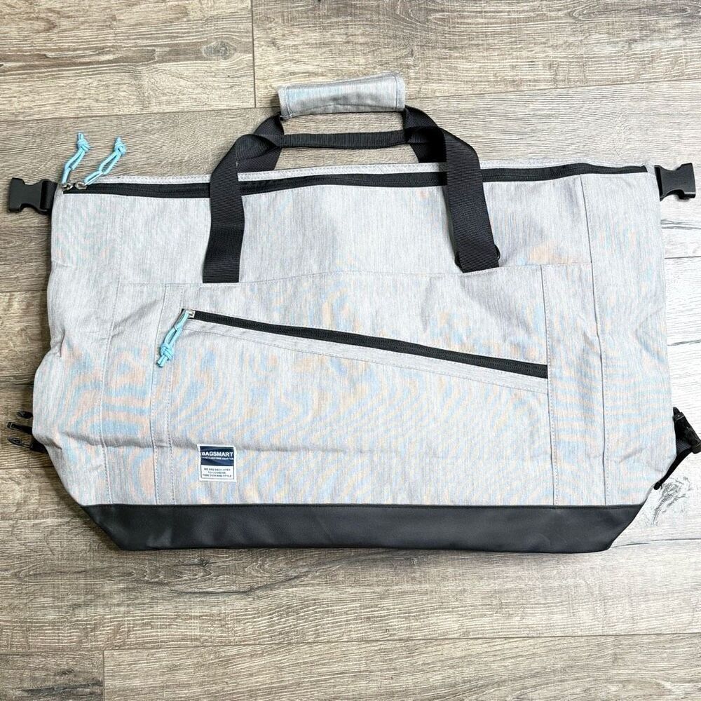Bagsmart Light Gray Canvas Weekender Tote Bag - NWOT Comes with extras